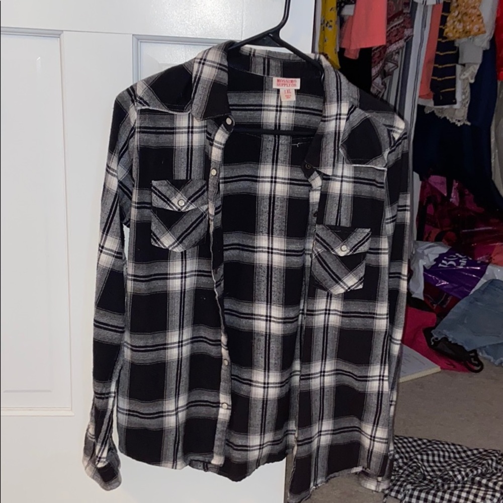 Black and white flannel